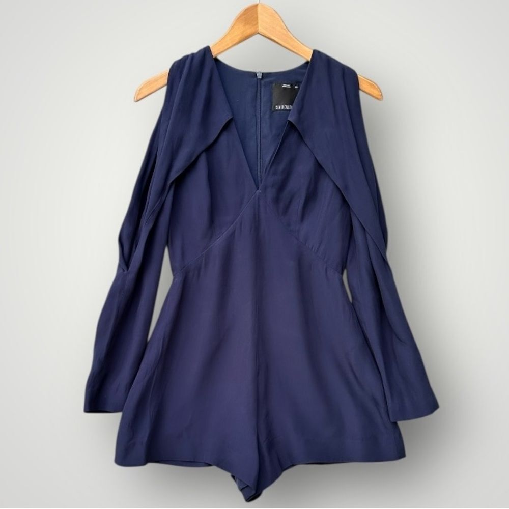 🎉5 for $45🎉 C/ Meo collective romper Jumpsuit women size XXS navy blue